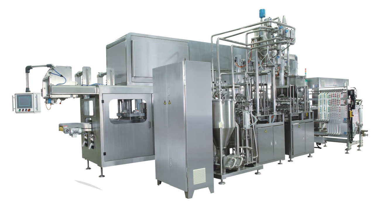 Dòng máy SCF-TB Yuedong là dòng máy định hình dán nhãn chiết rót dán miệng ly nhựa